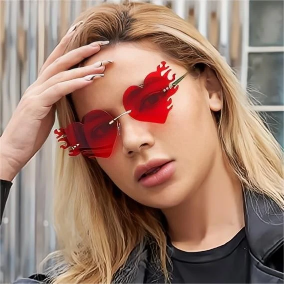 Rimless Heart Sunglasses