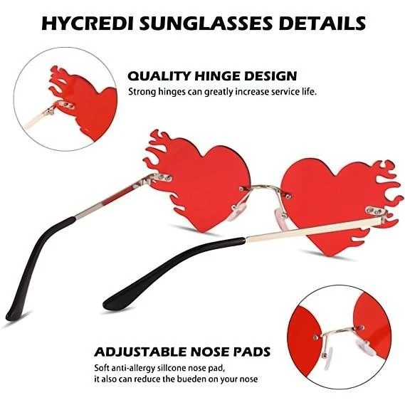 Rimless Heart Sunglasses